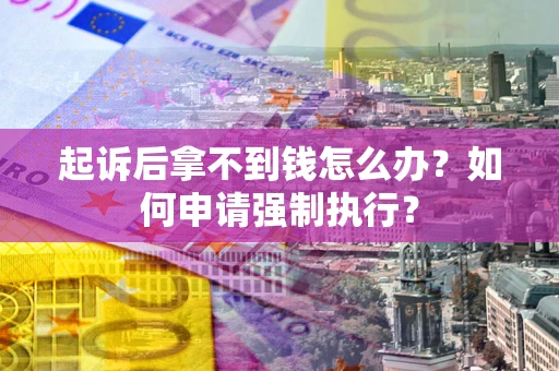 北京起诉后拿不到钱怎么办？如何申请强制执行？