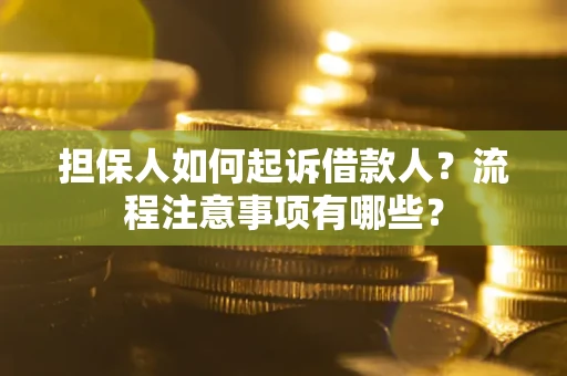 北京担保人如何起诉借款人？流程注意事项有哪些？
