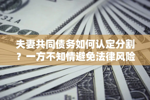 北京夫妻共同债务如何认定分割？一方不知情避免法律风险必看！